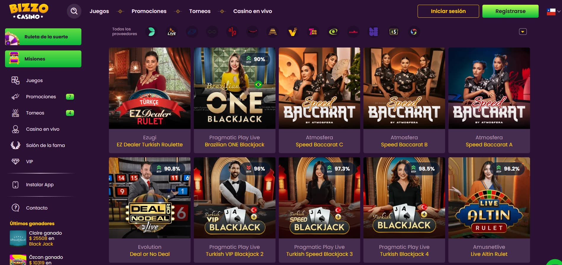 Bizzo Casino en Vivo Bizzo Casino en Vivo