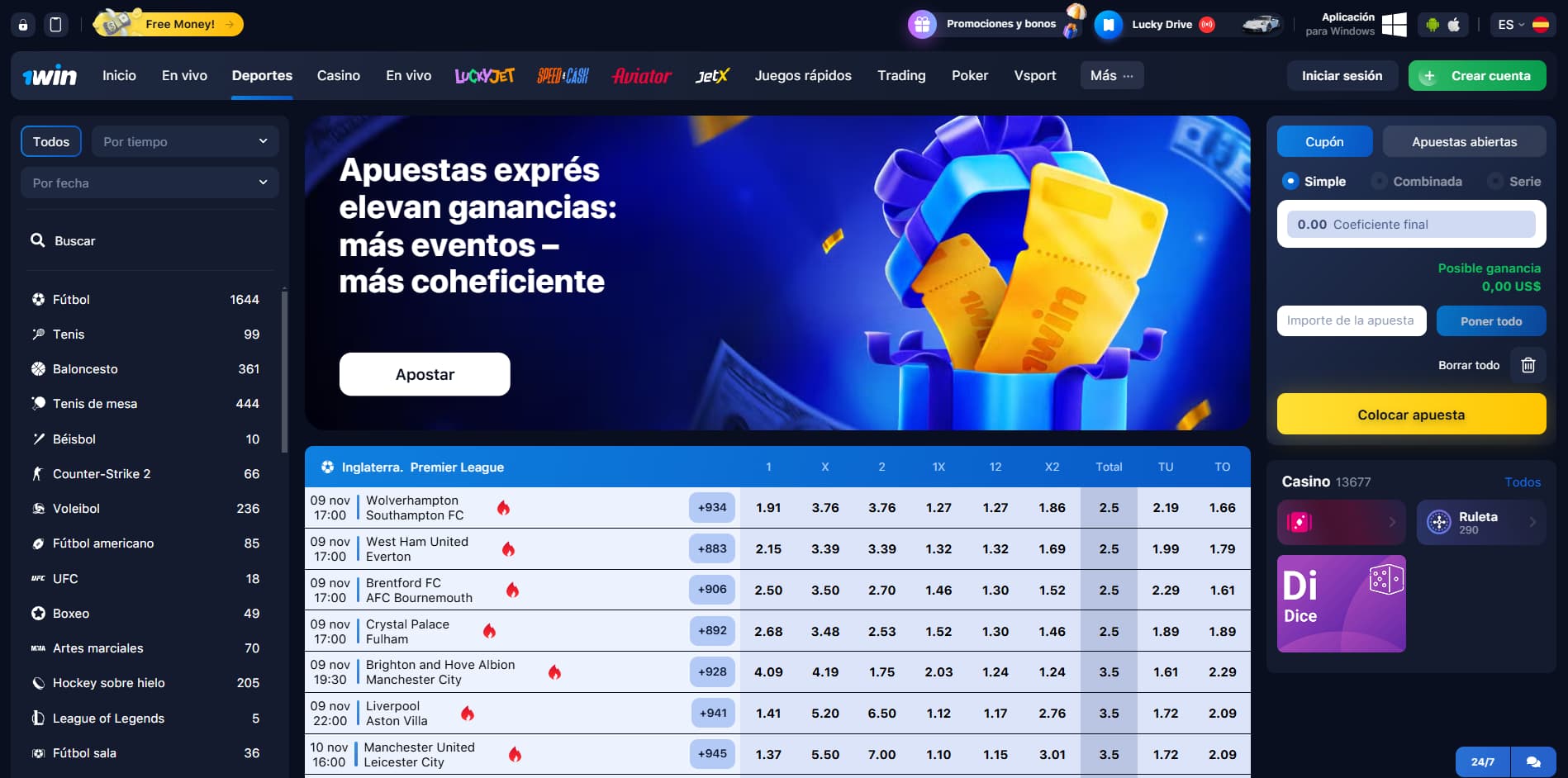 1Win Sports Betting 1Win Apuestas Deportivas